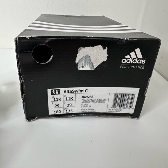 NWT Adidas kids Altaswim open toe sandals in Black size 11K - Picture 11 of 16
